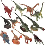 ERINGOGO 12Pcs Decorative Dinosaur Lifelike Cartoon Dinosaur Models for Vibrant Colors Safe Material for Birthday Decorations Home