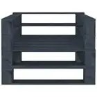 Outdoor Pallet Sofa Garden Patio Lounge Seat Bench Arm Chair Wood Dark Grey