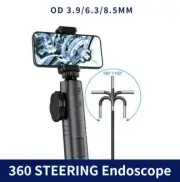 Turning rotary Endoscope for 180°Steering Borescope Inspection iPhone Android PC