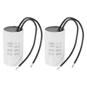 14uF CBB60 Running Capacitor, 2 Pcs Run Capacitor,White
