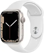 Apple Watch Series 7 - 32GB - GPS - 45mm - Starlight - Aluminum - White - Sport Band - Rubber - Refurbished (Premium Condition)