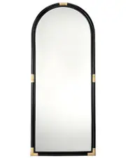 Jamie Young Saltwater Arch Rattan Floor Mirror