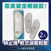 在飛比找momo購物網優惠-【WOAWOA】2雙組 8D高回彈止滑足弓減壓鞋墊(足弓鞋墊