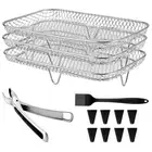 13Pcs Air Fryer Rack Grills Steel Baking Pot Dual Basket Accessories For Ninja
