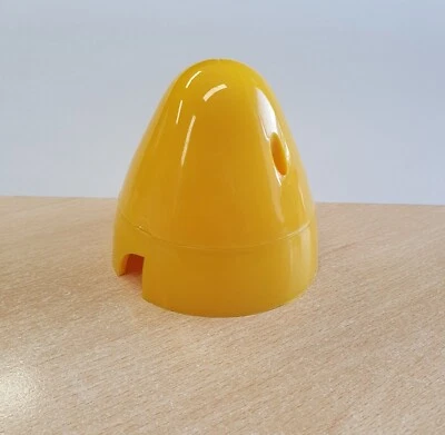 RC Spinner 80mm (3.125in) Yellow For 2-Bladed Props - RC Model Plane Spares New