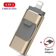 256GB USB i Flash Drive 128GB Storage Memory Stick For iPhone iPad IOS Android