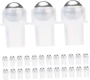 PAMINGONO 30pcs Roll Replacement Roller Balls for Essential Oils Tooth Transparent Pe Plastic Applicators for Lip Oils and Perfumes Smooth Versatile Durable Design for Home Travel Office