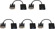 5X DVI to VGA Adapter Cable 1080P DVI-D to VGA Cable 24+1 25 Pin DVI Male to 15 Pin VGA Female Converter for Display