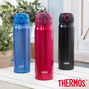 THERMOS膳魔師 超輕量彈蓋不鏽鋼真空保溫瓶0.6L(JNL-602-MTBK)