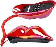 DOITOOL Red Lip Dial Phone Decor Creative Lips Shaped Ornament for Home Cute and Stylish Lightweight and Portable Unique Art Decoration for Desk Shelf
