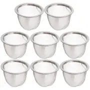 8pcs Stainless Steel Teapot Filter Brewing Steeping Tea Strainer Drain Reusable