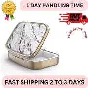 Pill Case Pill Box with Mirror Retro 2 Compartment Small Pill Case for Purse