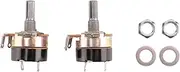 2Pcs 500K Ohm Single Linear Taper Potentiometers with on/off Switch