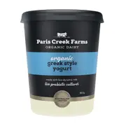Organic Paris Creek Natural Greek Yoghurt 500g - Fresh, healthy organic delivery | Doorstep Organics