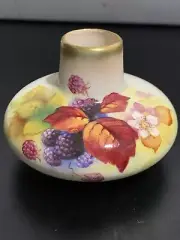 Vintage Royal Worcester Signed Kitty Blake Squat Vase Circa 1937