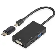 2 In 1 Mini Displayport Male / Port To Hdmi Vga Dvi Female Adapter Cable Kit Black Monitor/Av Cables & Adapters