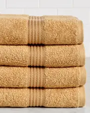 Superior Solid Absorbent 4pc Bath Egyptian Cotton Towel Set