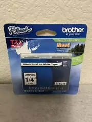 Genuine BROTHER P-Touch Label Tape TZe-231 1/2" Black on White