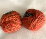 Zitron Vario Yarn Hand Dyed New Wool 2 Skeins Red 50 Grams Made Germany