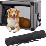 Travel Dog Crate - 37 Inch Collapsible Portable Foldable Crates for Large Dogs w