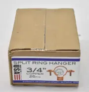 Warwick Hanger Co Split Ring Pipe Hangers 3/4" Copper 2150-3 Lot of 25