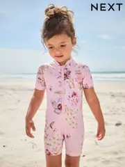 Pink Floral Sunsafe Swimsuit (3mths-10yrs) (AR2755) | $28 - $33