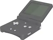 eXtremeRate Chrome Silver Glossy Custom Full Set Buttons for Gameboy Advance SP, Replacement A B L R Button Power On Off Volume Button D-pad Key for GBA SP Console - Console NOT Included