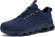 [LARNMERN] Safety Trainers Mens Steel Toe Cap Trainers Fashion Safety Shoes Breathable Cushioning Lightweight Comfortable Work Shoes