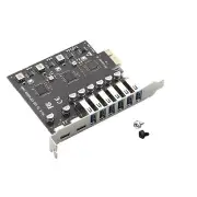Expansion Card PCI-E to 8-Port USB3.2 Gen1 Controller Type C 5Gbps Adapter