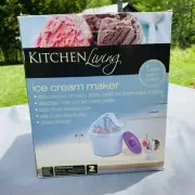Kitchen Living Ice Cream Maker 1 Qt | Gelato Sorbet Frozen Yogurt | NIB