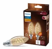 Philips Dimmable Vintage LED 25-Watt B11 Filament Candle - NEW