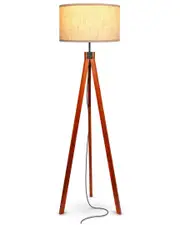 BRIGHTECH Eden LED Wood Tripod Floor Lamp