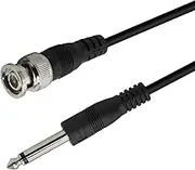 PNGKNYOCN BNC Male to 6.35mm 1/4 Inch Male Audio Cable，6.35mm Mono TS Plug to BNC Plug Bidirection Connector Cable for CCTV DVR Camera Antenna Radio Etc.（3M）