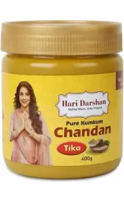 Hari Darshan Pure Kumkum Chandan Tika - (400g) | Pure Sandalwood Paste