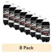 (8 pack) Sam's Zero Sugar Cola Soda, 2 Liter Bottle