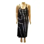 Diva Collection Maxi Dress Junior’s 3X Black White Tie Dye