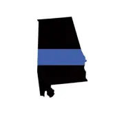 Alabama State Shaped The Thin Blue Line Sticker