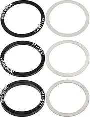 Zxpjkyu Universal Bike Bottom Bracket Spacer Set for BB86 91 92 PF30 BB30 - Pack of 6