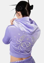 [HOROSCOPEZ] Go Getter Cancer Velour Hoodie