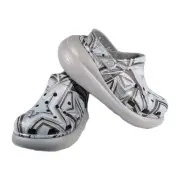 Crocs Classic Crush Disco Star Clog Men's 11 Blue/Black/Silver 2" inch Platform