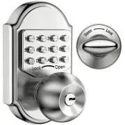Silvery2 Lock Easy Install High Security Mechanical Keypad Deadbolt 4-8 Digits