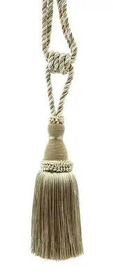 DÉCOPRO Tassel Tieback, Style# TBH8, Color# 4001 - White Sands [Set of 4]