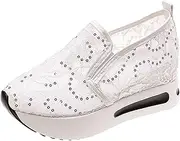 [Generic] Sandals Shoes for Women 2023 Summer And Autumn New Mesh Breathable Casual Slope Heel Thick Sole Casual Shoes Slide Sandals for Women Heels