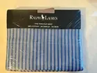 VINTAGE Ralph Lauren Twin Flat Bed Sheet NEW in Package SORRELL STRIPE Blue 1987