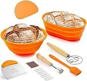 Bread Proofing Basket，Silicone Bread Proofing Basket Set，Sourdough Proofing Basket，12 Set 9 inch Thickened Round Banneton Basket Set for Bread Baking Making Supplies Tools