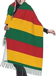 [DRTGEDS] Flag Of Lithuania Scarfs For Women Fall Winter Scarves Pashmina Shawls And Wraps For All Season Christmas Gift