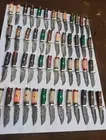 Lot of 20 Custom Handmade Damascus Steel Skinner 6" inches knives with Sheath