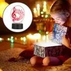 3D Musical Notes LED Light USB Touch Table Desk Night Lamp Color Change KMY