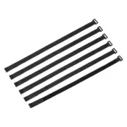 6 Pcs Battery Tie Down Straps,0.6"x18" Black Nylon Hold Down Hook Loop Strap