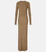 [Saint Laurent] Saint Laurent Jersey maxi dress UK 8 beige